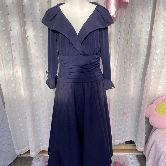 Jessica Howard | Dresses | Jessica Howard Navy Blue Formal Maxi Cocktail  Dress | Poshmark